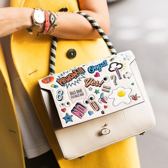 Anya Hindmarch Handbags - Auth Anya Hindmarch sticker satchel